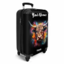 Schotse Hooglander als Graffiti Art NBS - Handbagage koffer - Kinderen Unisex middel -productfoto_3d