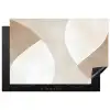 Bruin - Japandi - Abstract Inductie beschermer vinyl 3mm klein -3d