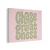 Chase greatness - Groen - Roze - Retro PET vilt klein -3d