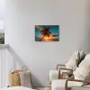 Tropische Droomzonsondergang Tuinposter op houten frame 2 cm dik klein -sfeer1