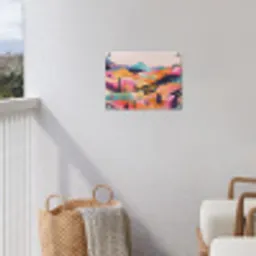 Golvende heuvels - Abstracte planten - Dromerig tuinposter los doek klein -sfeer8