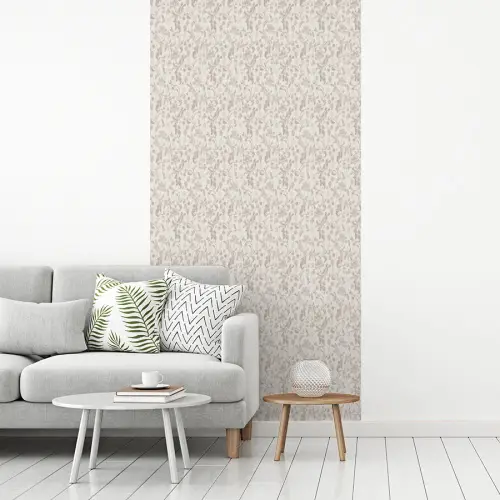Bloemen - Patroon - Taupe fotobehang vinyl groot 64 -woonkamer