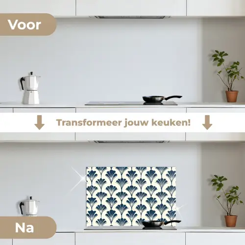 Klassiek - Motief - Blauw keuken achterwand spatscherm klein 900 -voor_na_NL