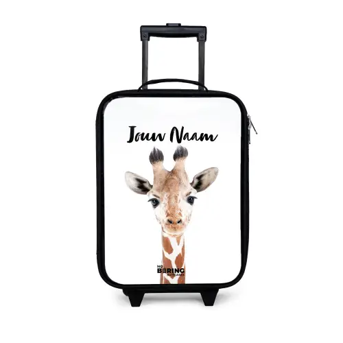 Gerrie Giraffe Kinderkoffer - Zwart klein -3d