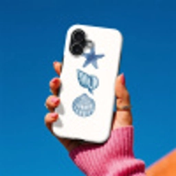 Zeester - Schelpen - Blauw Toughcase MagSafe Apple iPhone 17 klein -Sfeer1V