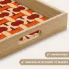 Geometrisch - Retro - Oranje Dienblad Rechthoek middel 911 -USP_HandgreepNL