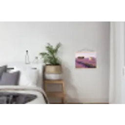 Lavendel - Landschap - Sereen - Paars textielposter latten blank klein -woonkamer