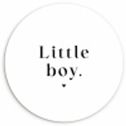 Kinderen - Spreuken - Little boy - Quotes - Jongens Wandcirkel kunststof plaat 5mm dik klein -3d