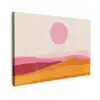 Heuvels - Oranje - Zon - Abstract canvas 2cm klein -z3d
