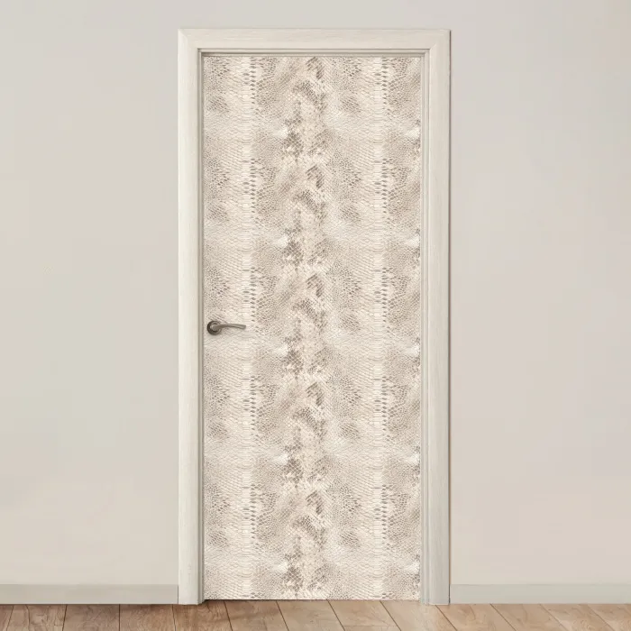 Slang - Patroon - Beige deurposter klein 289 -3d_beige
