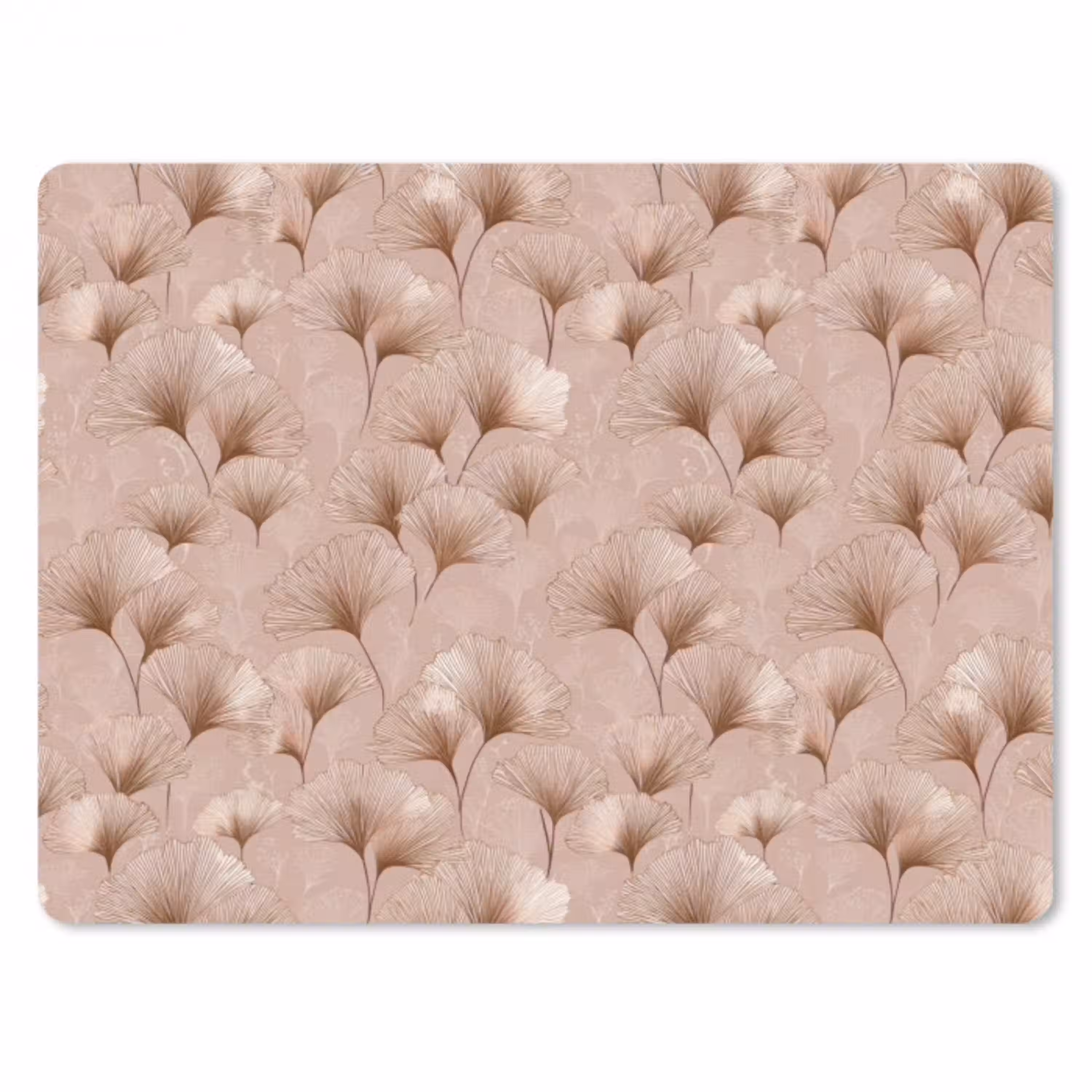 Ginkgo - Patroon - Roze muismat rubber klein 262 -3d