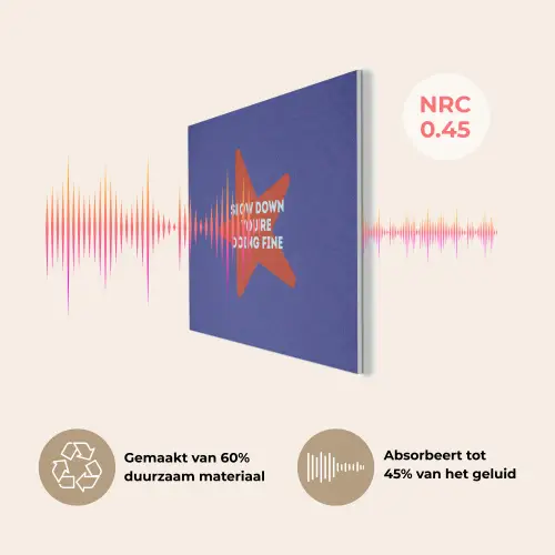 Slow down you're doing fine - Ster - Blauw PET vilt klein -USP_NL