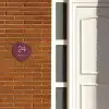 Bordeauxrood - Klassiek Naambord Organisch middel -sfeer3
