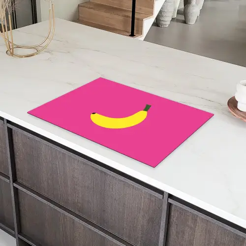 Banaan - Geel - Fruit Inductie beschermer vinyl 3mm klein -sfeer8