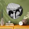 Vrouw - Paard - Artistiek Wandcirkel Organisch Aluminium middel -sfeer2