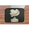 Vrouw - Beige - hoed laptophoes neopreen klein -tafel