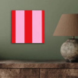 Strepen - Klassiek - Roze aluminium wit klein 46 -sfeer2