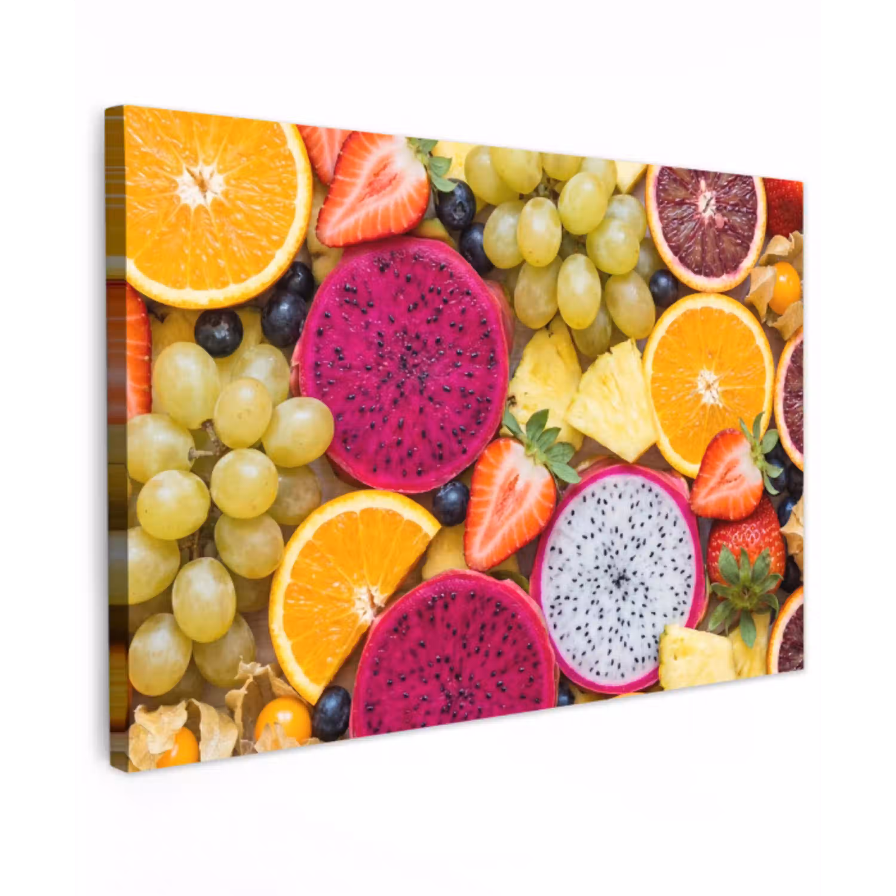 Fruit - Assortiment - Kleurrijk - Gezondheid canvas 2cm klein -z3d