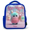Zoet Monstersnoep Avontuur Kinderrugzak - Blauw middel -3d