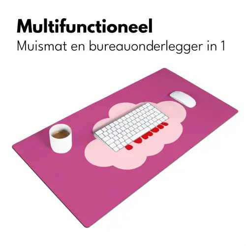Girl power - Wolk - Roze Muismat XXL klein -sfeer4
