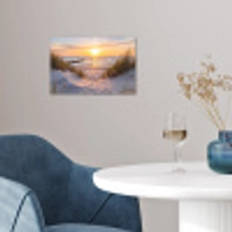 Strand - Zonsondergang - Natuur - Landschap poster papier klein -sfeer3