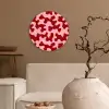 Modern - Abstract - Rood Wandcirkel kunststof plaat 5mm dik klein 188 -sfeer1