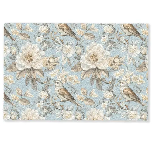 Botanisch - Zangvogel - Blauw Deurmat klein 898 -zkaufland3d