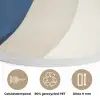 Illustratie - Blauw - Vogel Akoestische PET Vilt - Rond klein -closeup_NL