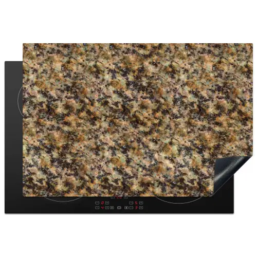 Graniet - Kleur - Bruin Inductie beschermer vinyl 3mm klein 276 -3d
