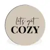 Beige - Winter - Quote - Cozy Wandcirkel aluminium klein -3d