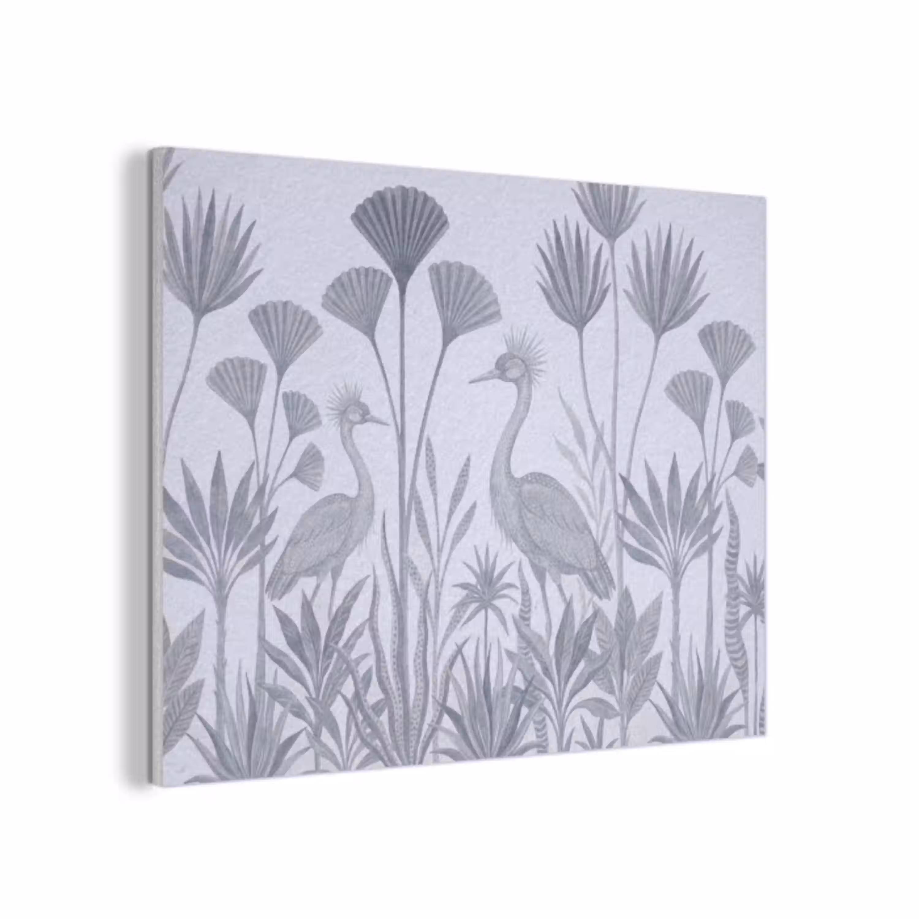 Vogel - Tropisch - Illustratie - Blauwgrijs - Natuur PET vilt klein -3d