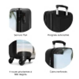 Palmbomen - Pad - Horizon NBS - Handbagage koffer - Volwassenen Unisex middel zzzzzzzbolletjes_FR