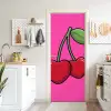 Kers - Roze - Fruit deurposter klein -sfeer5