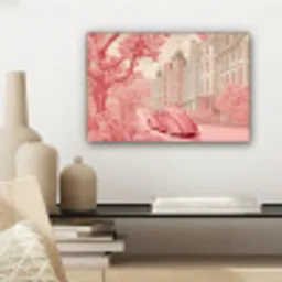City - Car - Pink canvas 2cm klein -sfeer6