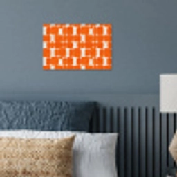 Patroon - Retro - Oranje poster papier klein 62 -sfeer2