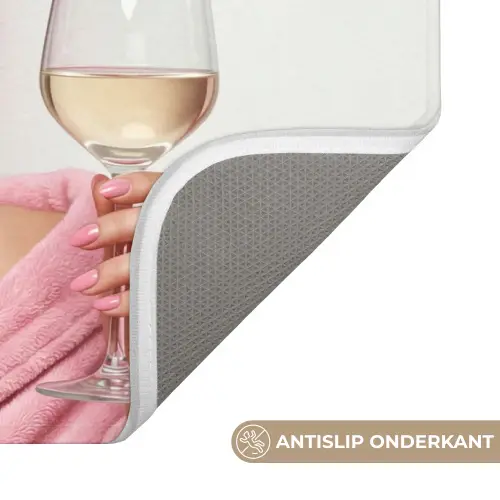 Vrouw - Roze - Wijn - Zonnebril Badmat klein -USP_AntislipNL