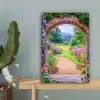 Doorkijk - Poort - Bloemen - Tuin canvas 2cm klein -sfeer4