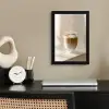 Mok - Latte - Minimalistisch - Schaduw fotolijst zwart zonder passe partout klein -sfeer1