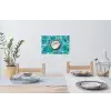 Kokosnoot - Water - Wit Muursticker klein -eettafel