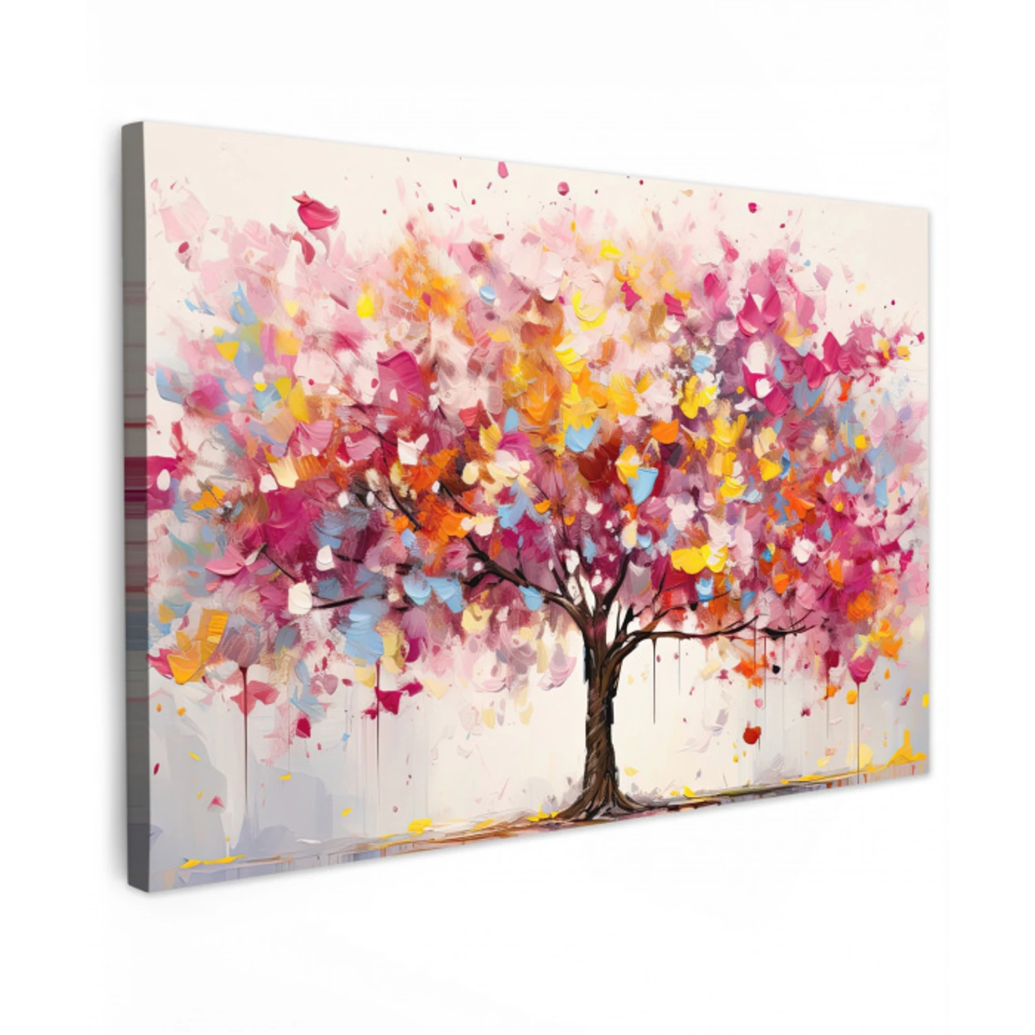 Aquarel - Boom - Kunst - Abstract canvas 2cm klein -z3d