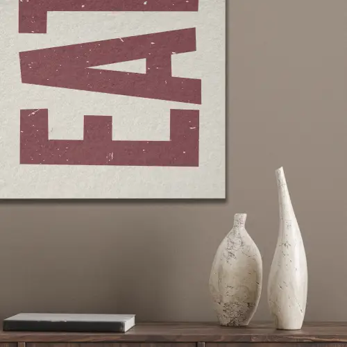 Red - Eten - Vintage - Decoratie PET vilt klein -sfeer6_closeup