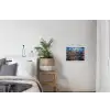 Grachten Amsterdam - Huizen - Stad - Kleurrijk textielposter latten blank klein -woonkamer