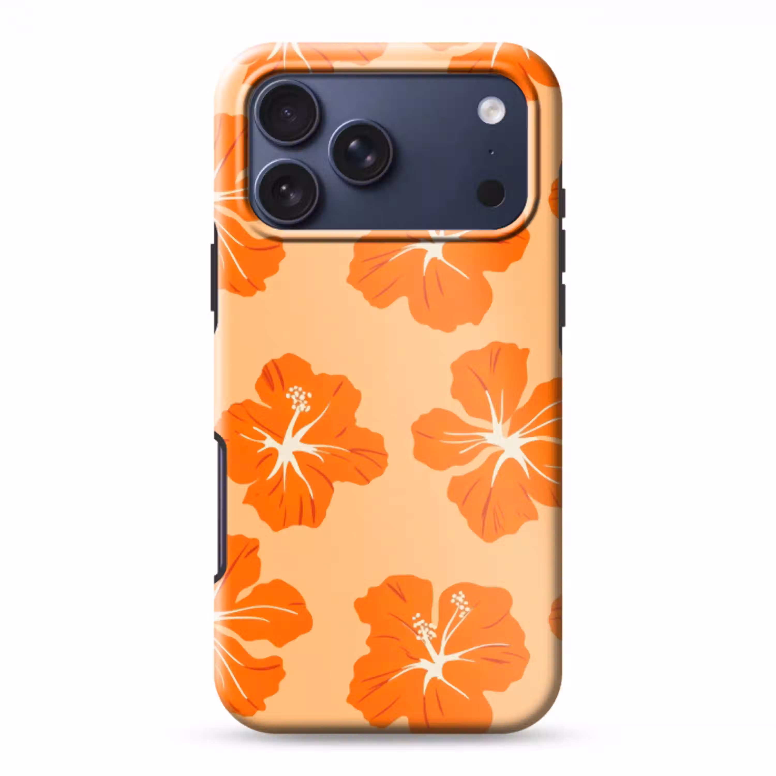 Tropisch - Hibiscus - Oranje Toughcase MagSafe Apple iPhone 17 Pro Max klein 1019 -3d