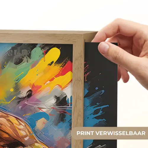 Basketbal - Verf - Kleuren - Rood Light Box met batterij (Wandlamp) middel -USP_websiteprintNL