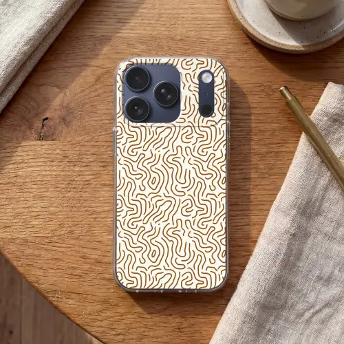 Minimalistisch - Patroon - Terracotta Telefoonhoesje iPhone 17 Pro klein 878 -sfeer1