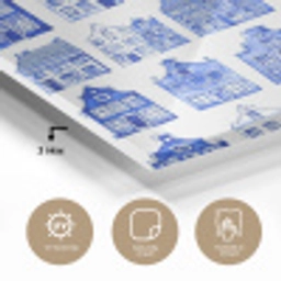 Patroon - Huizen - Blauw plexiglas 5mm klein 11 -sfeer2