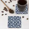 Abstract - Modern - Blauw onderzetter kurk middel 366 -sfeer2