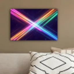 Kruisen - Lasterstralen - Neon canvas 2cm klein -sfeer3