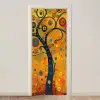 Abstract - Boom - Levensboom - Modern deurposter klein -3d_beige