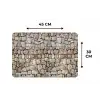 Ruw - Stenen - Muur - Natuurstenen Placemat vinyl groot 368 -specs